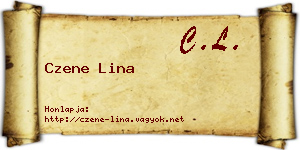 Czene Lina névjegykártya